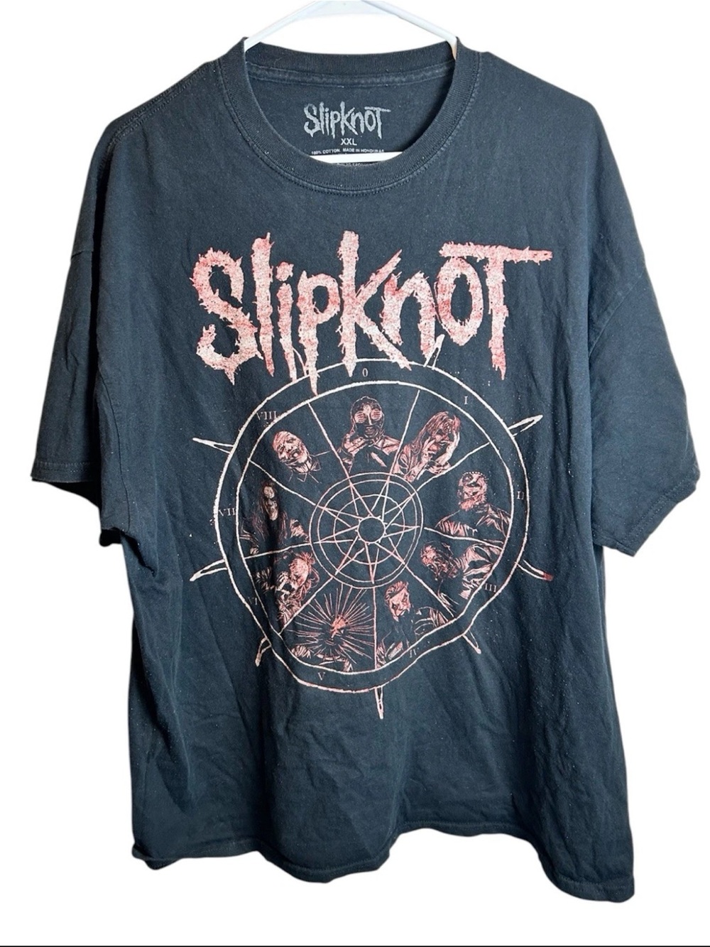 Slipknot 2021 Nonagram Mask Wheel Band Shirt XXL Black Bravado Nu Metal Tee
